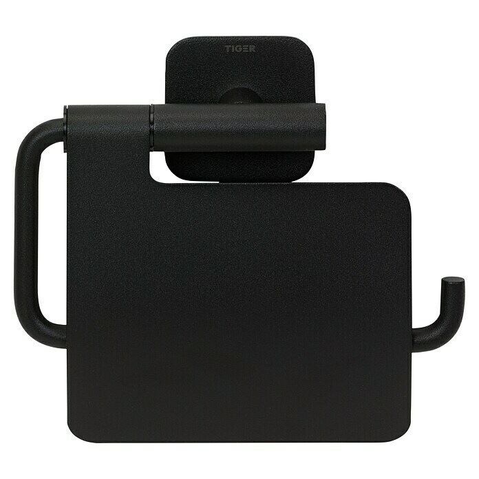 Tiger Toiletrolhouder met klep Colar (Zwart) | BAUHAUS