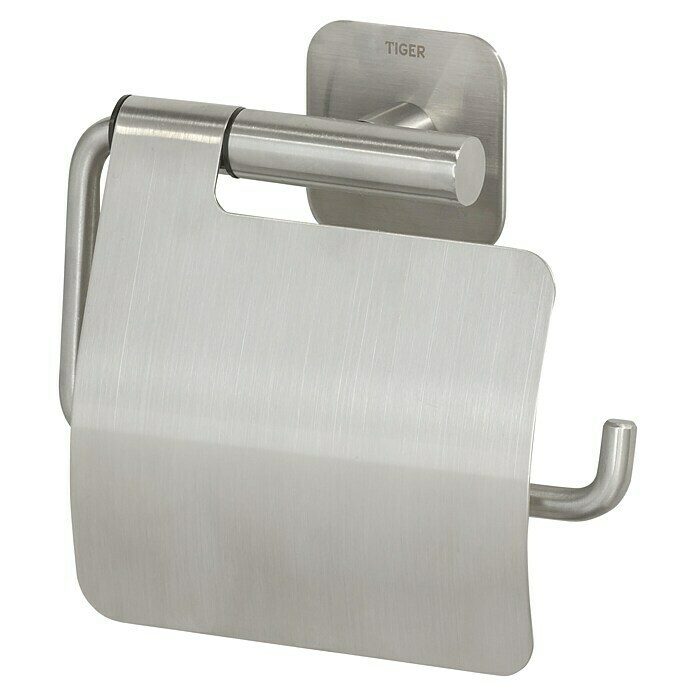 Tiger Toiletrolhouder met klep Colar (Zilver) | BAUHAUS