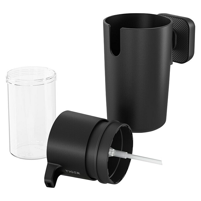 Tiger Zeepdispenser Carv 175 ml (Roestvrij staal, Zwart) | BAUHAUS