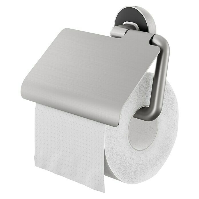 Tiger Toiletrolhouder met klep Cooper (Zilver) | BAUHAUS