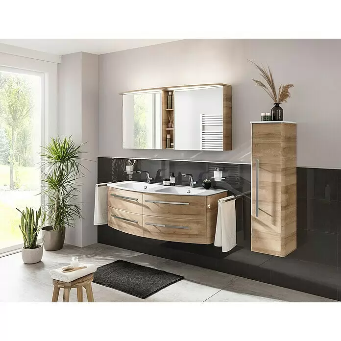 Lanzet Classico Doppelwaschtisch - 138,6 x 53,3 cm, Weiß - Stimmungsaufnahme