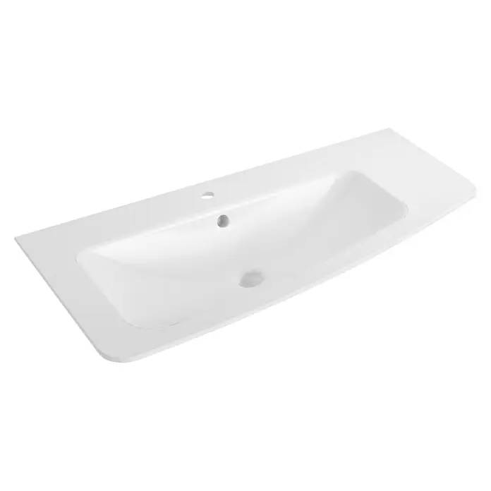 Lanzet Classico Badmöbel-Set CL10RWBA - 99,2 cm, Berg Eiche, Farbe Griff: Anthrazit, Rechts - Moderne Waschbeckenplatte in Weiß, ideal für jedes Badezimmer. Das elegante Design sorgt für einen Hauch von Stil und Funktionalität.