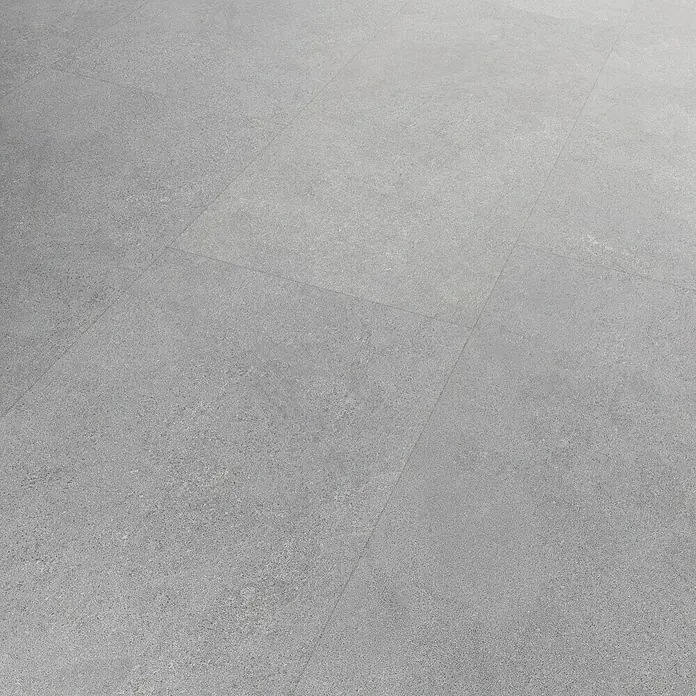 b!design Vinylbodenmuster SPC Modena - 280 x 160 x 4 mm, Fliesenoptik - Graue Bodenfliesen mit leichter Textur, die ein modernes und minimalistisches Erscheinungsbild verleihen, ideal für Innenräume.