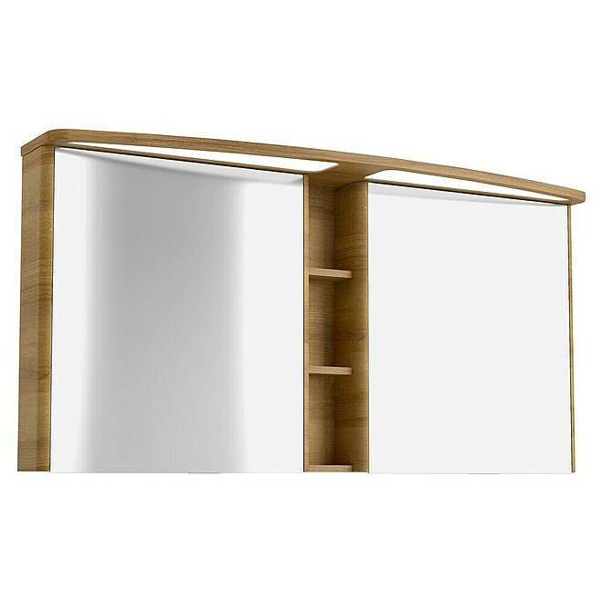 Lanzet Classico LED-Spiegelschrank  (Berg Eiche)