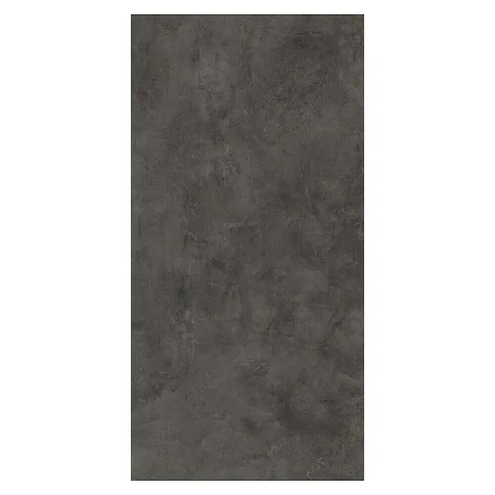 b!design Vinylbodenmuster SPC Barolo - 280 x 160 x 4 mm, Fliesenoptik - Nahaufnahme einer anthrazitfarbenen Arbeitsplatte mit einer leicht strukturierten Oberfläche, ideal für moderne Küchendesigns.