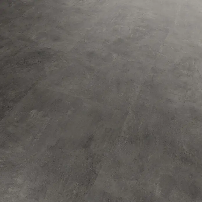 b!design Vinylbodenmuster SPC Barolo - 280 x 160 x 4 mm, Fliesenoptik - Grauer Boden mit einer unregelmäßigen Textur, die ein modernes und industrielles Aussehen verleiht und das Gesamtbild der Räumlichkeit aufwertet.