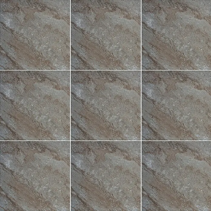Terrassenfliese Nevada - 60 x 60 x 2 cm, Braun, Matt - Bild von 9 Keramikfliesen in Steinoptik, ideal für eine stilvolle Bodengestaltung mit robustem und natürlichem Look.