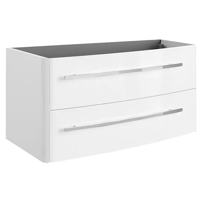 Lanzet Classico Waschtischunterschrank99,2 x 52,4 x 48,2 cm, Weiß, Farbe Griff: Chrom, Rechts