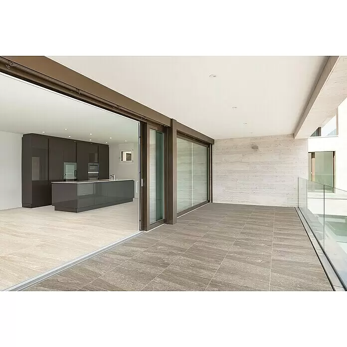 Terrassenfliese Lava Copper 2.0 - 60 x 60 x 2 cm, Braun, Matt - Stimmungsaufnahme