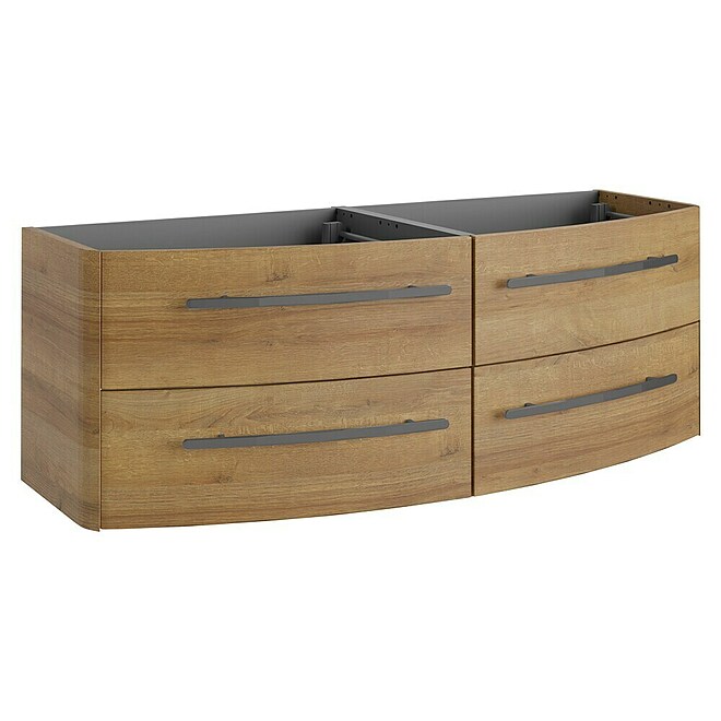 Lanzet Classico Waschtischunterschrank  (Berg Eiche, Farbe Griff: Anthrazit)