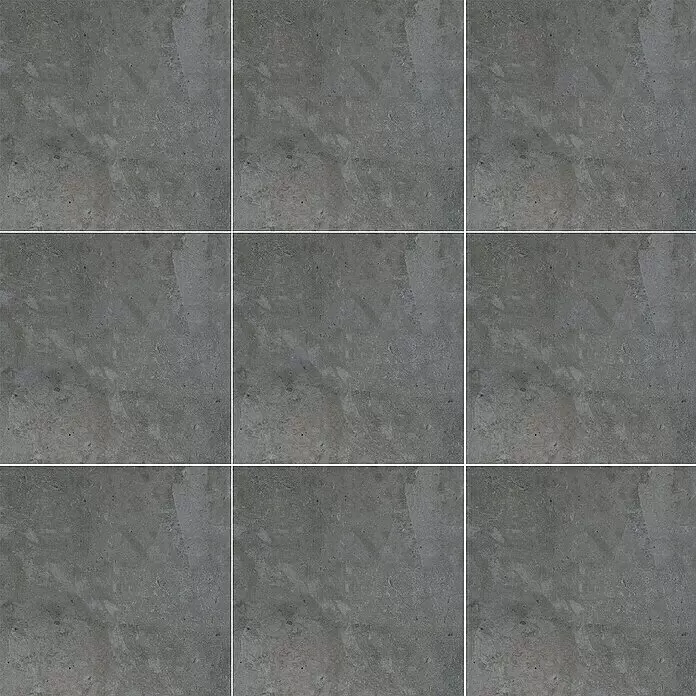 Terrassenfliese Manchester 2.0 - 60 x 60 x 2 cm, Schwarz, Matt - Draufsicht