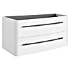 Lanzet Classico Badmöbel-Set CL10RMWA (99,2 cm, Weiß, Farbe Griff: Anthrazit, Rechts) | BAUHAUS