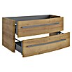 Lanzet Classico Waschtischunterschrank (99,2 x 52,4 x 48,2 cm, Berg Eiche, Farbe Griff: Anthrazit, Rechts) | BAUHAUS