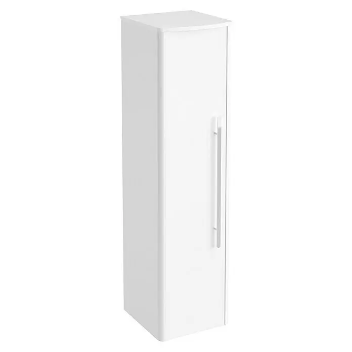Lanzet Classico MidischrankB x T x H: 31,2 x 32,5 x 121,4 cm, Weiß, Farbe Griff: Chrom, DIN Anschlag: Links