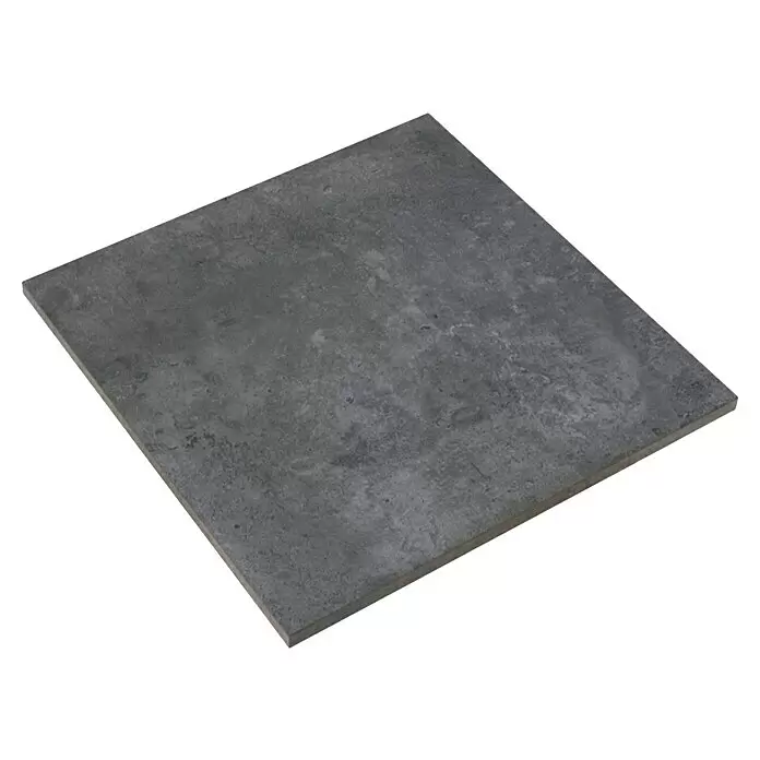 Terrassenfliese Manchester 2.0 - 60 x 60 x 2 cm, Schwarz, Matt - Diagonale Ansicht