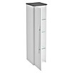 Lanzet Classico Midischrank (B x T x H: 31,2 x 32,5 x 121,4 cm, Weiß/Grau-Metallic, Farbe Griff: Chrom, DIN Anschlag: Links) | BAUHAUS