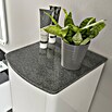 Lanzet Classico Midischrank (B x T x H: 31,2 x 32,5 x 121,4 cm, Weiß/Grau-Metallic, Farbe Griff: Chrom, DIN Anschlag: Links) | BAUHAUS