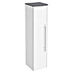 Lanzet Classico Midischrank (B x T x H: 31,2 x 32,5 x 121,4 cm, Weiß/Grau-Metallic, Farbe Griff: Chrom, DIN Anschlag: Links) | BAUHAUS