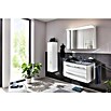 Lanzet Classico Midischrank (B x T x H: 31,2 x 32,5 x 121,4 cm, Weiß/Grau-Metallic, Farbe Griff: Chrom, DIN Anschlag: Links) | BAUHAUS