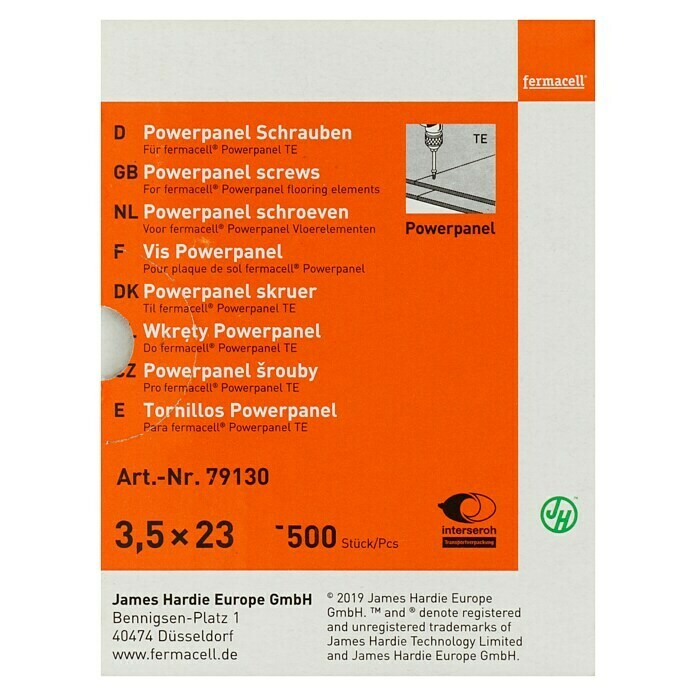 Fermacell Powerpanel Schrauben (Durchmesser Kopf: 3,5 mm, Länge: 23 mm, 500 Stk.)