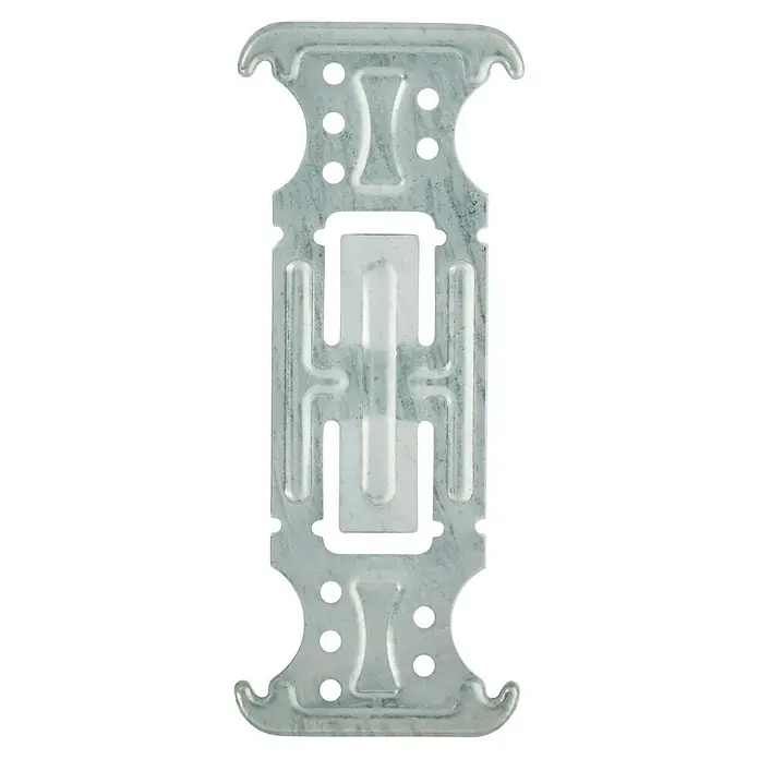 Probau Kreuzverbinder - Stahl, 1 Stk. - Metallverbinder mit Aussparungen und Löchern für Befestigungen, ideal für Holzkonstruktionen und Möbelbau.