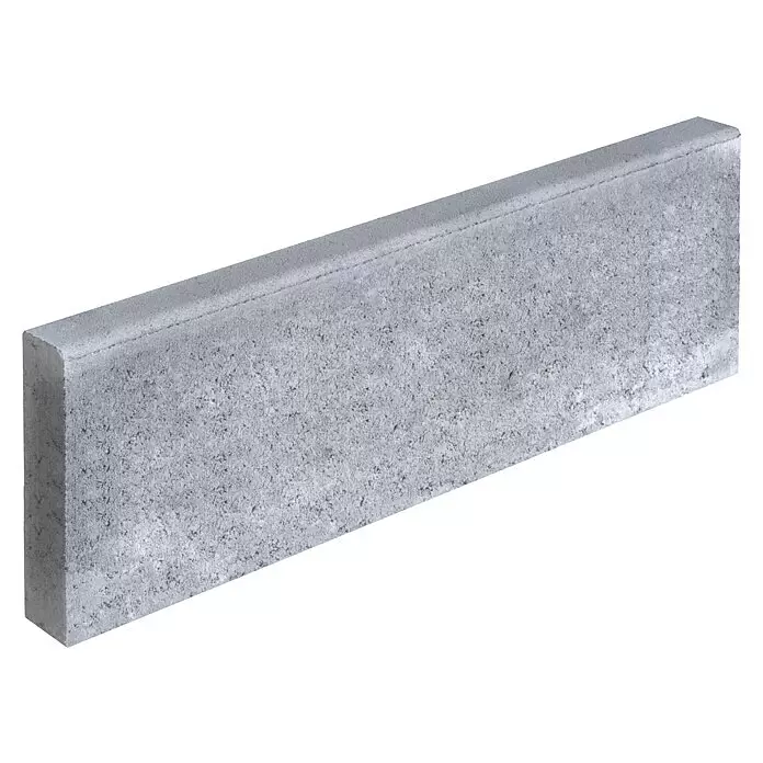 EHL Tiefbordstein - 100 x 40 x 8 cm, Grau - Grauer Betonrandstein für Garten- oder Gehwegbegrenzung.