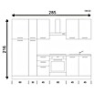 Marinelli Cucine Vormontierte Küchenzeile Idra (Breite: 285 cm, Weiß, Mit Elektrogeräten) | BAUHAUS