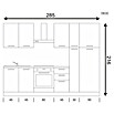Marinelli Cucine Vormontierte Küchenzeile Idra (Breite: 285 cm, Weiß, Mit Elektrogeräten) | BAUHAUS