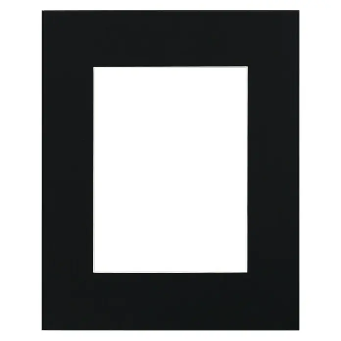 Nielsen Passepartout White Core - Schwarz, Bildformat: 15 x 20 cm, L x B: 24 x 30 cm - Schwarze Passepartout-Maske für ein Foto, um es einzurahmen und hervorzuheben. Schützt das Foto vor Staub und Beschädigungen.