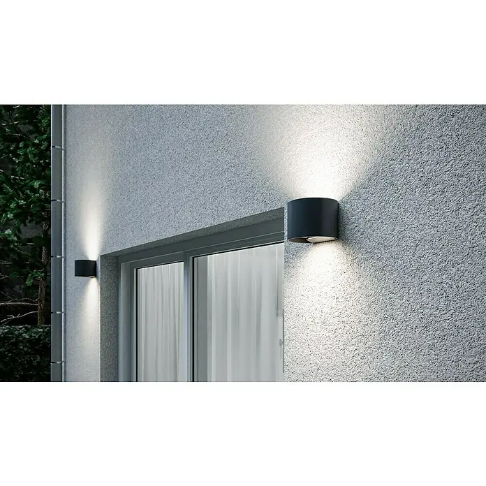 Starlux LED-Außenwandleuchte Umea - 8 W, 11,6 x 13,6 x 10 cm, Anthrazit, IP54 - Wandleuchten beleuchten eine moderne Fassade und setzen stilvolle Akzente im Außenbereich. Die Leuchten sorgen für eine angenehme Atmosphäre.