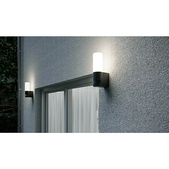 Steinel LED-Sensor-Außenwandleuchte L 605 S anthrazit - 11,3 W, L x B x H: 13,1 x 7,8 x 26 cm, Anthrazit, Warmweiß - Moderne Außenwandleuchte mit zylindrischem Lampenschirm, ideal für stilvolle Beleuchtung im Außenbereich.