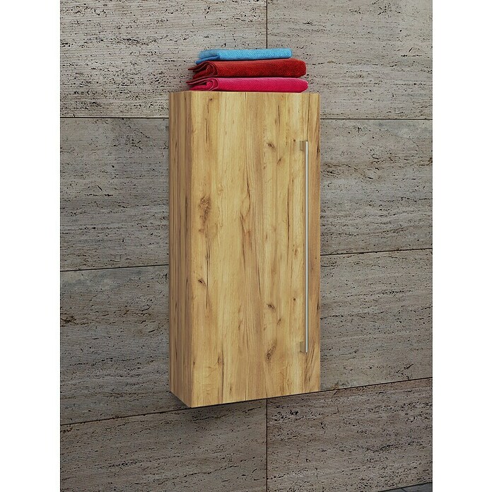 VCM Badinos Hängeschrank (33 x 22 x 75 cm, Honig-Eiche) | BAUHAUS