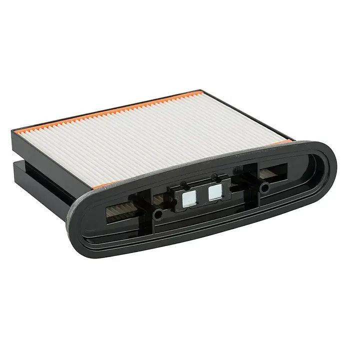 Bosch Professional Flachfaltenfilter - 1 Stk., Passend für: Bosch Professional Nass-Trockensauger GAS 25 L - Luftfilter mit rechteckiger Form und weißer Filterfläche in einem schwarzen Rahmen.