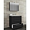 VCM Badinos Badmöbel-Set SPS (80 cm, Schwarz, Farbe Waschbecken: Weiß) | BAUHAUS