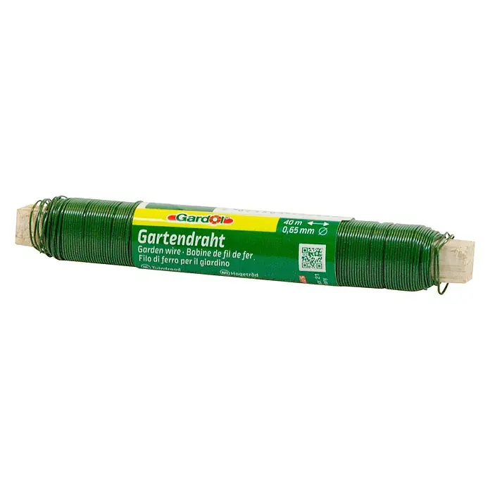 Gardol Gartendraht - Grün, Plastifiziert, 40 m, 0,65 mm - Gartendraht, 40 m lang und 0,65 mm dick, ideal für Gartenarbeiten und zum Befestigen von Pflanzen.