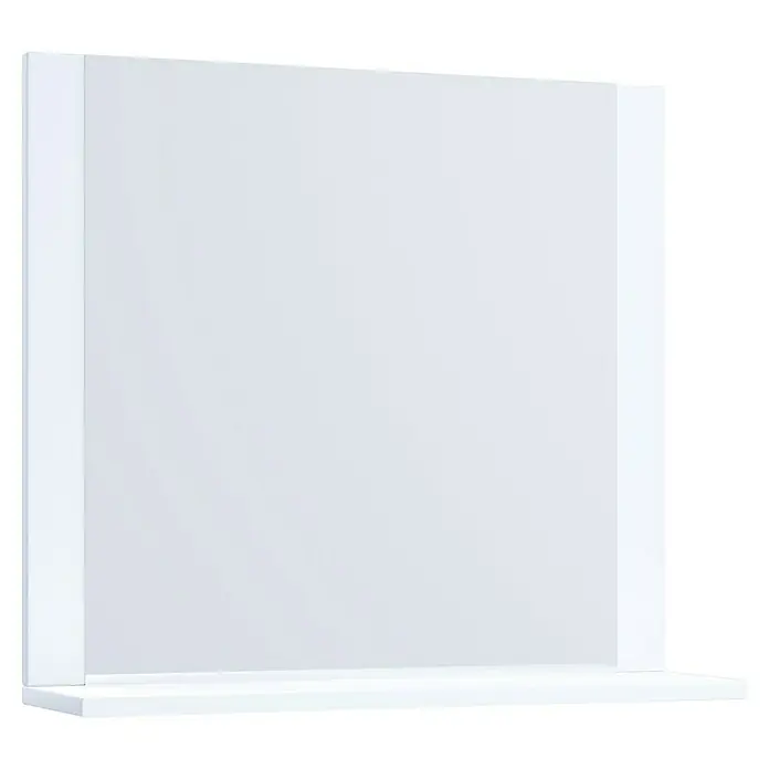 VCM Lendas Ablagespiegel - 60 x 17 x 55 cm, Weiß - Ein weißer Wandspiegel mit integriertem Regal, ideal für Badezimmer oder Flur. Elegantes Design für eine moderne Inneneinrichtung.