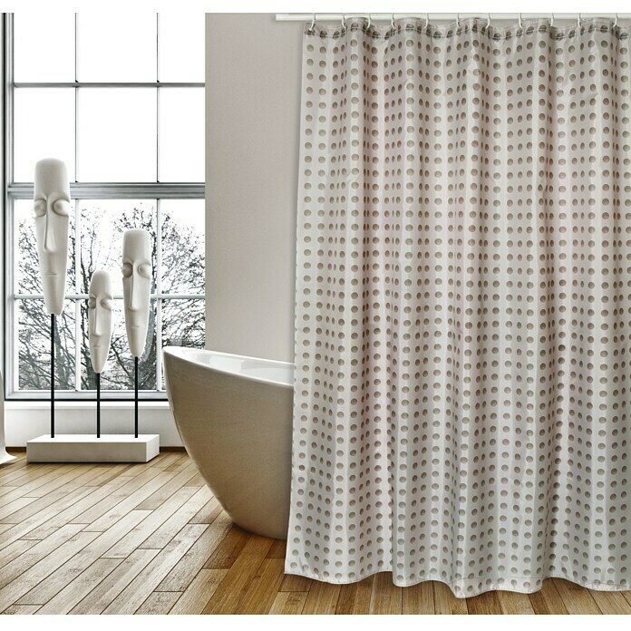 Venus Cortina de baño textil Camberra (An x Al: 180 x 200 cm, Gris)