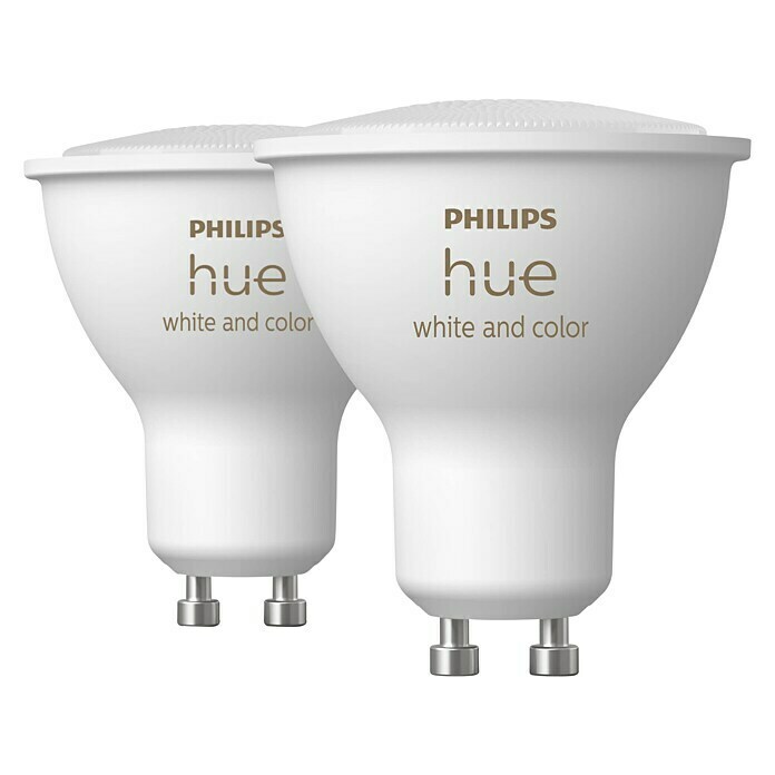 Philips Hue Set Smart LED-Lampe White & Color Ambiance (GU10, Dimmbar, RGBW, 350 lm, 5,7 W, 4 Stk.) | BAUHAUS