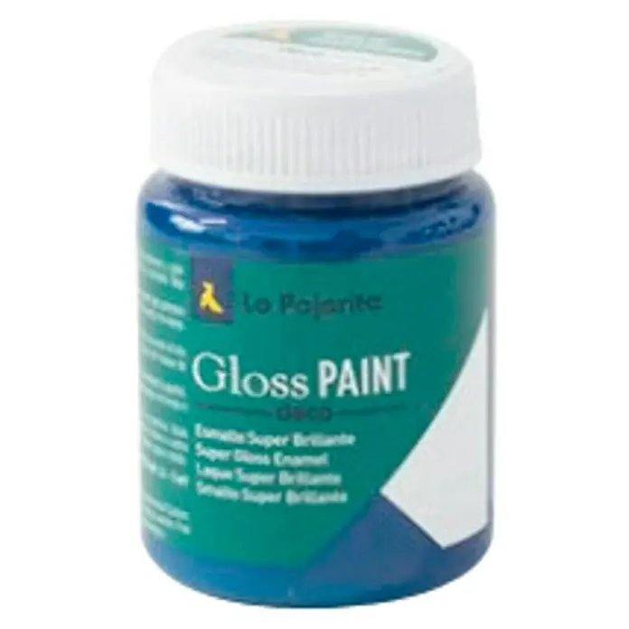 La Pajarita Pintura Gloss Paint ocean, 75 ml - Brillante - Bote de pintura de esmalte brillante azul marca Lo Pelante con tapa blanca. Ideal para superficies radiantes y duraderas.