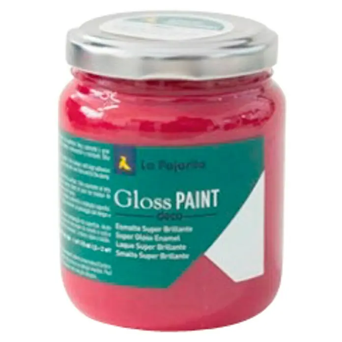 La Pajarita Pintura Gloss Paint rojo emperador, 175 ml - Brillante - Un tarro de pintura de esmalte brillante La Pajarita en un vibrante color rojo. Ideal para manualidades y para dar un acabado brillante a las superficies.