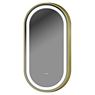 Espejo con luz Klara (50 x 80 cm, Oro, Sensor)