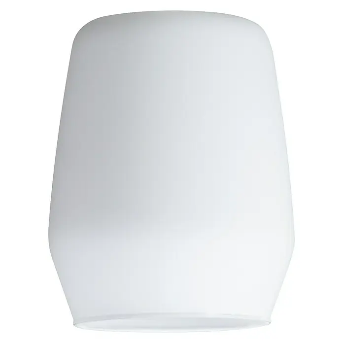 Paulmann DecoSystems Lampenschirm Vento - Durchmesser: 8 cm, Satin, Glas, Rund - Nahaufnahme einer weißen, glatten Lampenabdeckung mit abgerundeten Kanten, die ein sanftes, diffuses Licht verspricht.
