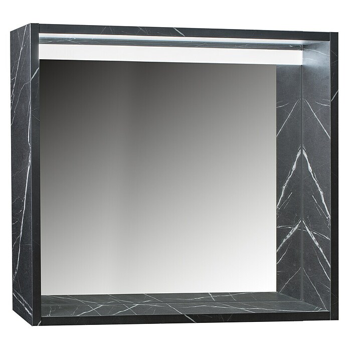 Camargue Espejo con luz Low (80 x 60 cm, Marquina) | BAUHAUS