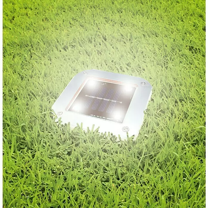 Starlyf Solarleuchten-Set - L x B x H: 2 x 10 x 10 cm, Silber, IP44, 72 lm - Stimmungsaufnahme