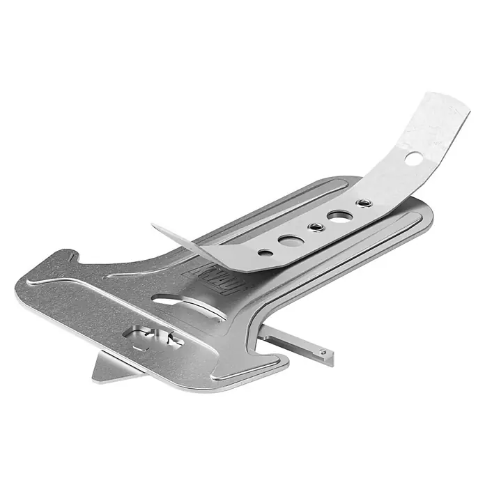 Knauf Schnellabhänger Anker-Fix - Stahl, 1 Stk. - Das Bild zeigt einen Knauf Direktabhänger, ein Befestigungselement für Deckenkonstruktionen, das eine schnelle und einfache Montage ermöglicht.