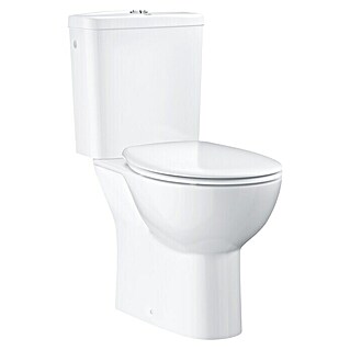 Grohe Staand toilet-combinatie Bau Ceramic (Zonder spoelrand, Uitlaat toilet: Horizontaal, Alpine Wit)