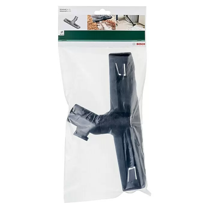 Bosch Bodendüse - Passend für: Bosch Nass-Trockensauger AdvancedVac 20 - Dunkelgraue Staubsauger-Bodendüse, 35mm, in Klarverpackung mit Header-Karte für Nass-/Trockenanwendungen.