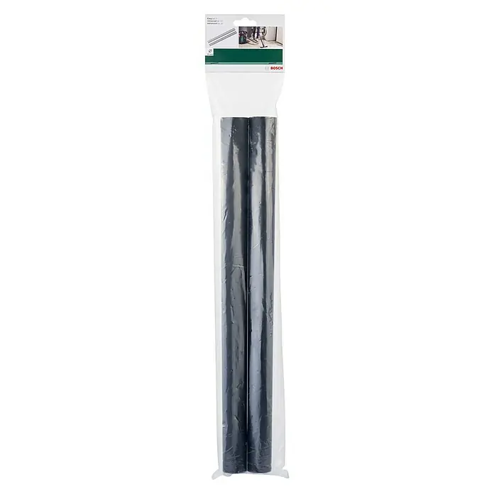 Bosch Verlängerungssaugrohr - Passend für: Bosch AdvancedVac 20/EasyVac 3 - Eine Verpackung mit zwei Bosch EasyClick Staubsaugerrohren, dargestellt in einer transparenten Kunststoffverpackung mit Produktinformationen.