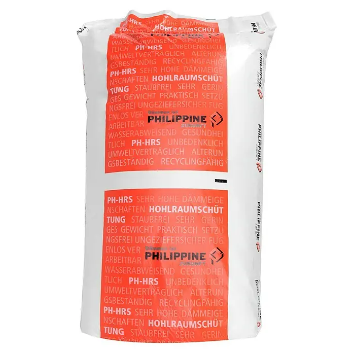 Hohlraumschüttung HRS 200 - 200 l, Polystyrol - Nahaufnahme einer großen Tüte PH-HRS Hohlraumschüttung, die für ihre hohe Dämmleistung und Umweltverträglichkeit bekannt ist.