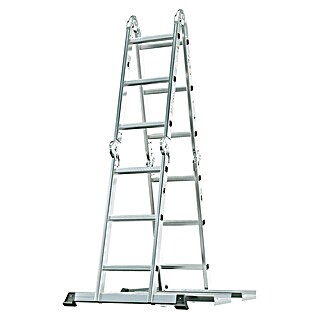 Višenamjenske ljestve s platformom (Broj stuba: 12 Kom., Radna visina: 4,3 m, Opteretivost: 150 kg, Aluminij)